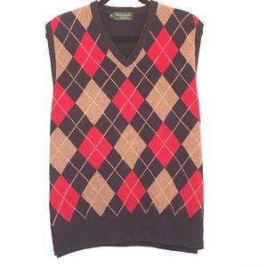 Greenwich Argyle Pullover Lambwool Sweater Vest